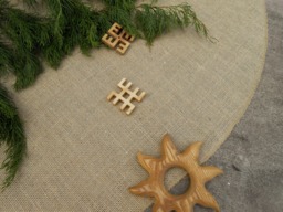 Christmas Burlap Tree Skirt Rustic Decor Country Decorations