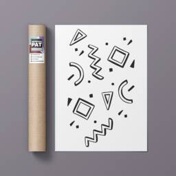 Memphis Milano Wall Decal, Geometric Sticker, 80's Design, Style Art, Abstract Modern Unique Decor - thumbnail 3