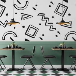 Memphis Milano Wall Decal, Geometric Sticker, 80's Design, Style Art, Abstract Modern Unique Decor - thumbnail 2