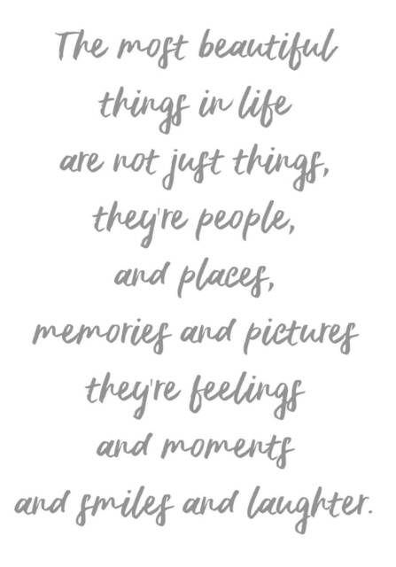 The Most Beautiful Things in Life Print, Home Decor, Family Gift, House Positive Quote, Happy Upbeat Gift For Them - image 1