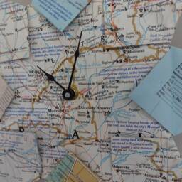 Madrid, Spain Origami Paper Map Clock Housewarming, Travel, Honeymoon, The Grand Tour, Destination, Wedding, Retirement, Office Decor - thumbnail 3