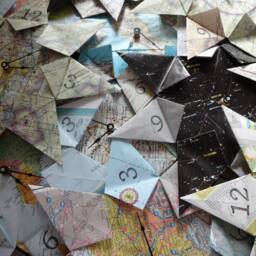 Madrid, Spain Origami Paper Map Clock Housewarming, Travel, Honeymoon, The Grand Tour, Destination, Wedding, Retirement, Office Decor - thumbnail 4