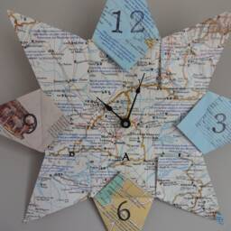 Madrid, Spain Origami Paper Map Clock Housewarming, Travel, Honeymoon, The Grand Tour, Destination, Wedding, Retirement, Office Decor - thumbnail 2