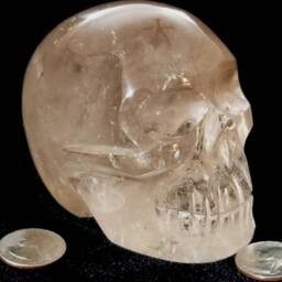 Smoky Quartz Crystal Skull - thumbnail 3