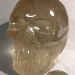 Smoky Quartz Crystal Skull - thumbnail 2