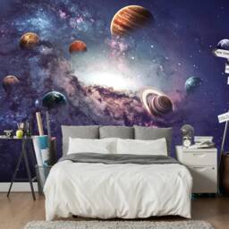3D Universe Wallpaper, Planet Nebula Wall Mural - Peel & Stick - thumbnail 2