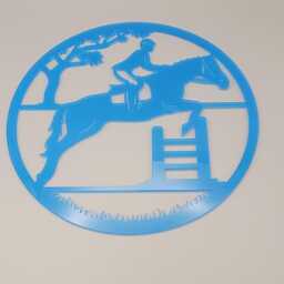 Horse Riding, Jumping, Stables, Teenager Girls Bedroom Decor, Club Name Sign Name, Door Or Wall Hanger in Acrylic Wood - thumbnail 4
