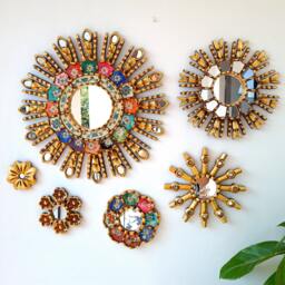 "Peruvian Mirrors ""Rainbow Hojillas Collection" - thumbnail 1