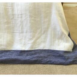 Border Duvet Cover, Linen Duvet Cover, Bedding, Dorm Queen King White Cover With Border Trim - thumbnail 3