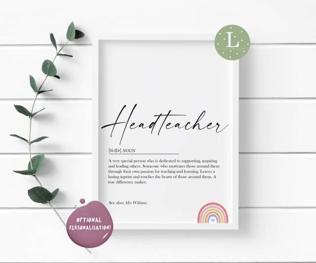Headteacher Print Gift, Print, Teacher Gift, Dance Head Quote, Quotes, Teachers - image 1
