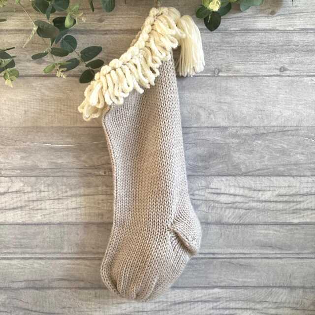 Bohemian Tassel Christmas Stocking, Handmade Farmhouse Holiday Decor For Modern Homes - image 1