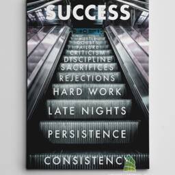 Success Motivational Inspirational Quote Canvas Art Wall Print Picture Framed Home Decor -D198 - thumbnail 2