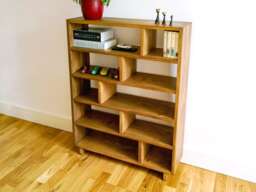 Solid Wood Bookcase Display Shelves, Low Shelving Unit, Choose Between 3, 4 Or 5 Shelves - thumbnail 1