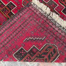 4x6 Afghan Bukhara Wool Rug - Hand-Knotted Tribal Red Carpet Authentic Oriental Area For Entryway, Living Room Or Bedroom Decor - thumbnail 4