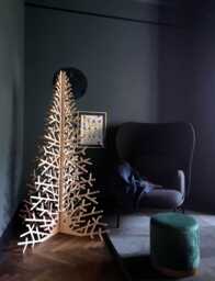 Birch Plywood Christmas Tree - Sustainable Wood Holiday Decor - thumbnail 1