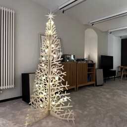 Birch Plywood Christmas Tree - Sustainable Wood Holiday Decor - thumbnail 2