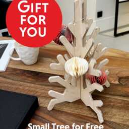 Birch Plywood Christmas Tree - Sustainable Wood Holiday Decor - thumbnail 3