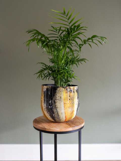 Handmade Soraya Metal Plant Pot Large Retro Planter - D24cm, D33cm - image 1