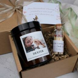 Personalised Dog Memorial Photo Candle - Sympathy Gift For Pet Loss - thumbnail 1
