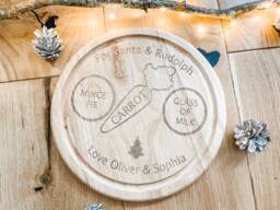 Santa Plate Personalised Wooden Christmas Eve Rudolph Board Personalized