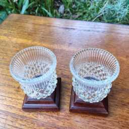 Unique Glass & Wood Up-Cycled Candle Holders - thumbnail 4