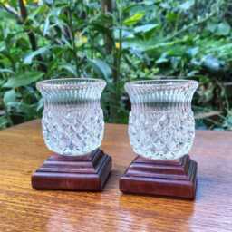 Unique Glass & Wood Up-Cycled Candle Holders - thumbnail 2