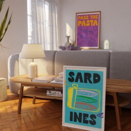 Vintage Sardines Food Print Retro Kitchen Wall Art - thumbnail 2