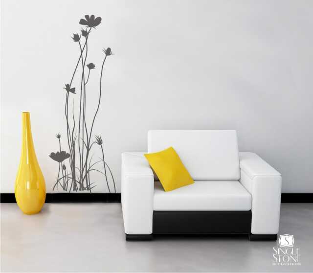 Flower Wall Decal Daisies - Medium - Vinyl Decals Stickers Art Graphics Custom Home Decor - image 1