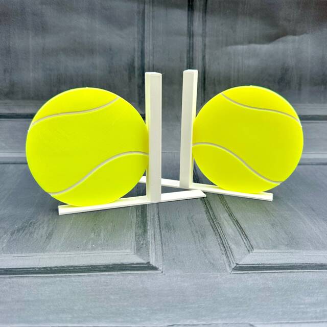 3D Printed Tennis Ball Bookends Sports Decor, Children's Room - image 1
