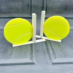 3D Printed Tennis Ball Bookends Sports Decor, Children's Room - thumbnail 2