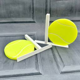 3D Printed Tennis Ball Bookends Sports Decor, Children's Room - thumbnail 3