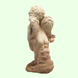 Large Angel Statue Kissing Cupid Romantic Garden Decor Outdoor Sculpture Cherub Figurine Back Yard Keepsake White Wedding Memorial Gift - thumbnail 3