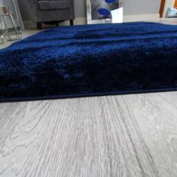 New Plush Navy Blue Thick Silky Soft Shag Pile Rug Modern Luxurious High Quality Mats - thumbnail 2