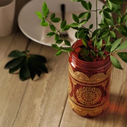 Bohemian Decor Henna Candle Lantern - thumbnail 2