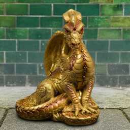 Concrete Unique Dragon Statue Garden Stone Animal Figure Cement Sitting Sculpture Outdoor Ornament Handmade Lover Gift - thumbnail 3
