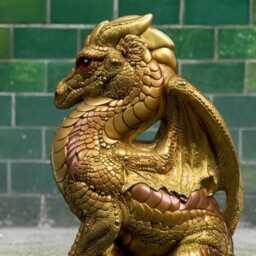 Concrete Unique Dragon Statue Garden Stone Animal Figure Cement Sitting Sculpture Outdoor Ornament Handmade Lover Gift - thumbnail 4