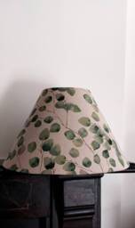 Green Leaves Linen Handmade Lampshade Coolie