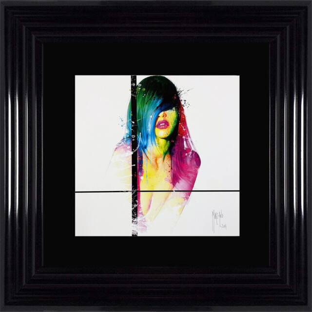 Patrice Murciano Wall Art -Fashion Laura- Framed Print With Border - 55cm X 55cm - Choice Of Frame Colour - image 1
