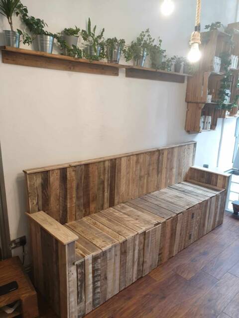 Handmade Wooden Garden Bench Tanalised White Wood, Outdoor Seating - image 1