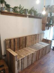 Handmade Wooden Garden Bench Tanalised White Wood, Outdoor Seating