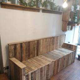 Handmade Wooden Garden Bench Tanalised White Wood, Outdoor Seating - thumbnail 3