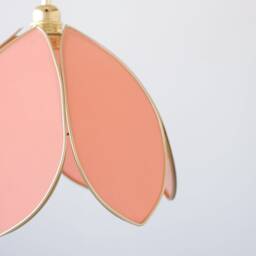 Simple Flower Pendant Light - Coral & Gold - thumbnail 2