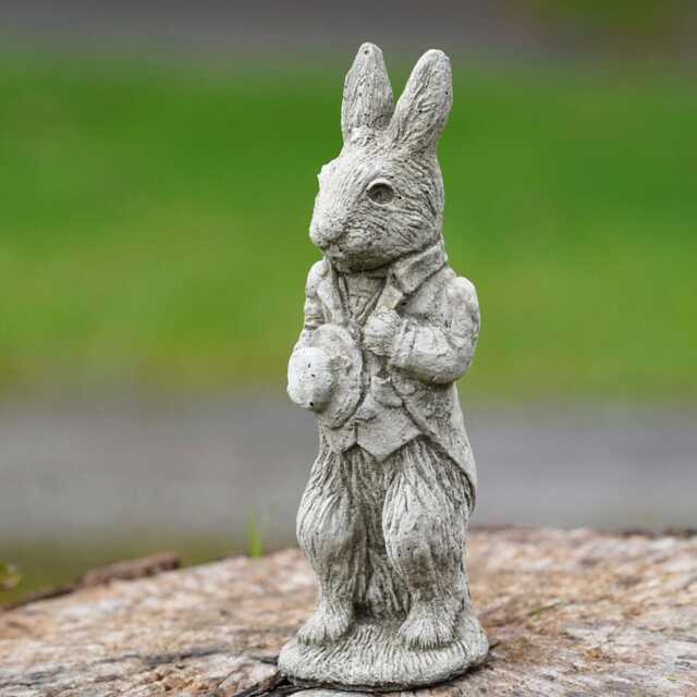 Mini Peter Rabbit Stone Statue - Outdoor Garden Ornament Jemima Sculpture Decor Handmade British Gift - image 1