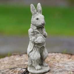 Mini Peter Rabbit Stone Statue - Outdoor Garden Ornament Jemima Sculpture Decor Handmade British Gift - thumbnail 3