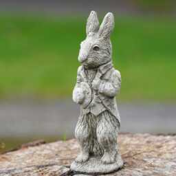 Mini Peter Rabbit Stone Statue - Outdoor Garden Ornament Jemima Sculpture Decor Handmade British Gift - thumbnail 1