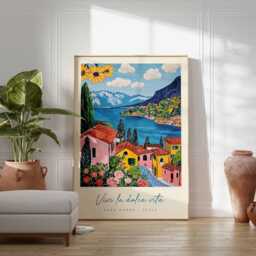 Lake Garda Travel Poster Italy Lakeside Art Print - thumbnail 2