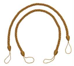 "D??copro Curtain & Drapery Decorative Rope Tieback, Spread 26"" - 66cm, 1/2"