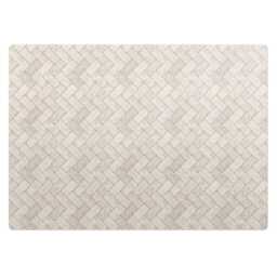 Herringbone Tile Pattern Computer Chair Mat, Beige Office Texture Vinyl Floor Protector, Protector - thumbnail 2