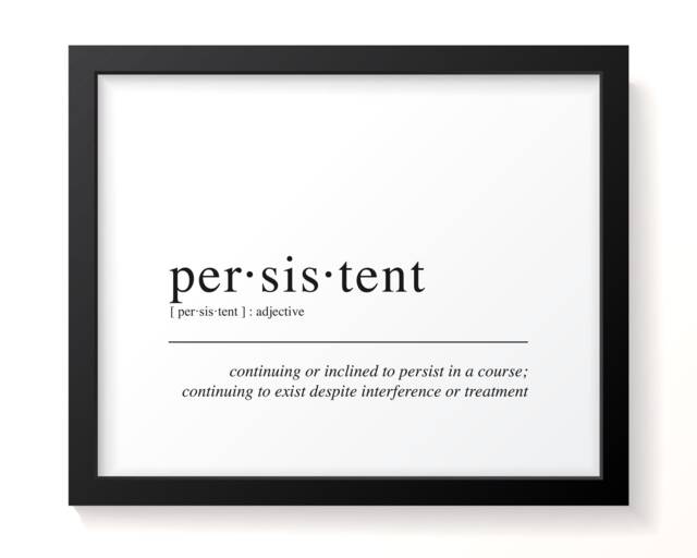 Persistent/Persistence Dictionary Definition - Art Print & Wall Decor For Home, Office, Bedroom - image 1
