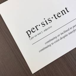 Persistent/Persistence Dictionary Definition - Art Print & Wall Decor For Home, Office, Bedroom - thumbnail 2